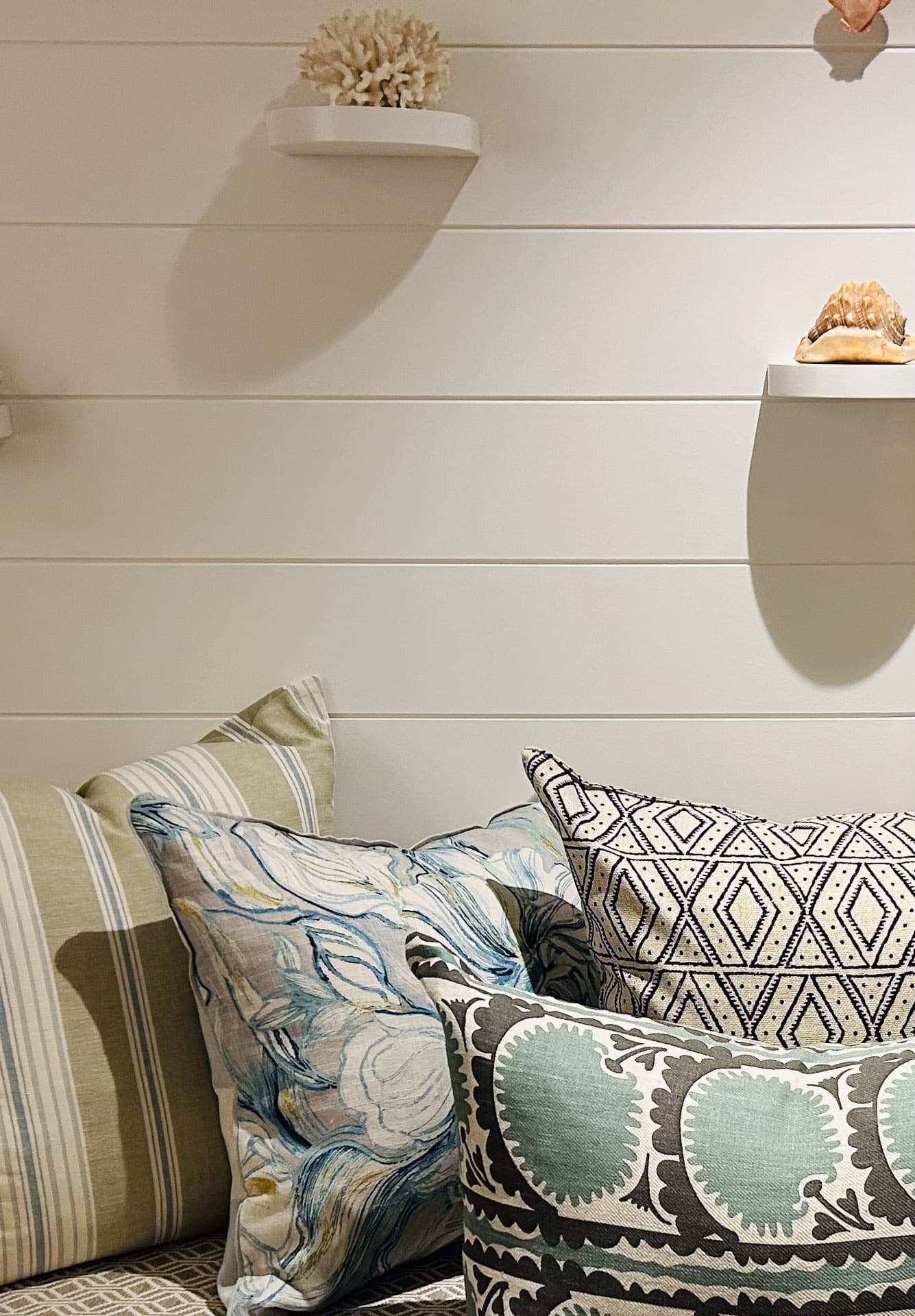 Blue Rosewater cushions