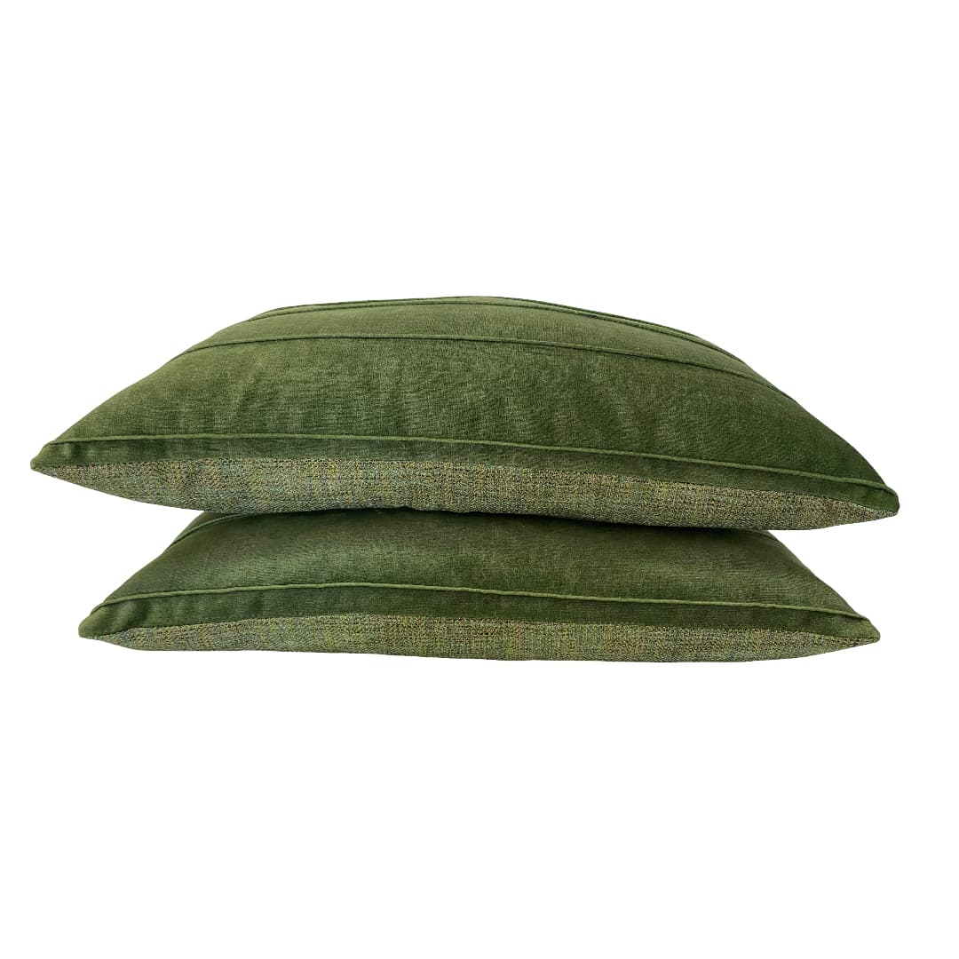 Green Velvet cushion view 3